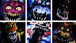 Five Nights at Freddy's 4: SECRET FOXY ANIMATRONICS ALL JUMPSCARES NIGHT 2 FNAF 4